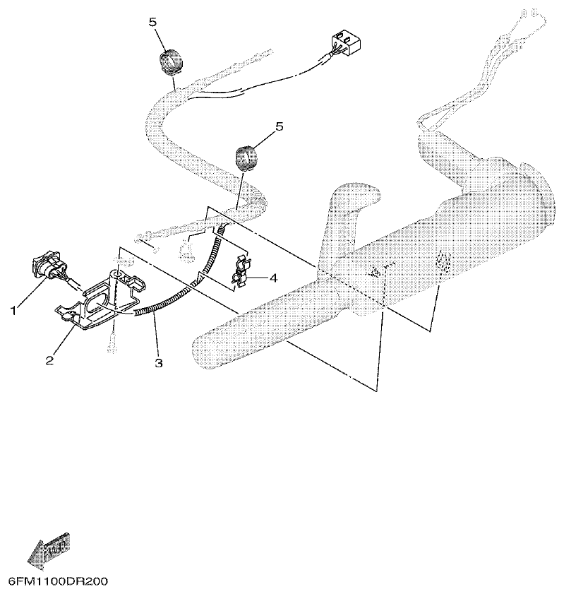 Yamaha F25G ELECTRICAL 6 parts diagram